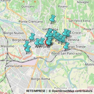 Mappa Piazzetta S. Pietro Incarnario, 37121 Verona VR, Italia (1.0965)