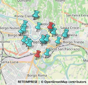 Mappa Via Rocche, 37121 Verona VR, Italia (1.4165)