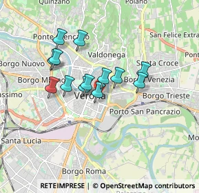 Mappa Via Rocche, 37121 Verona VR, Italia (1.35538)