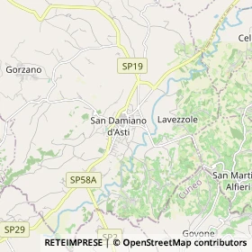 Mappa San Damiano d'Asti