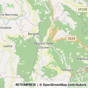 Mappa Pezzolo Valle Uzzone
