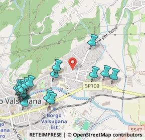 Mappa Via Per Telve, 38051 Borgo Valsugana TN, Italia (0.641)