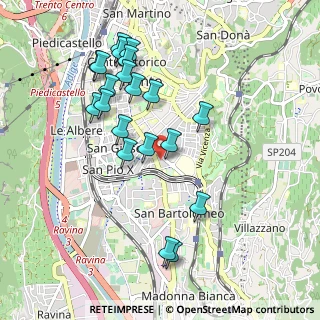 Mappa Via Gocciadoro, 38122 Trento TN, Italia (0.9725)