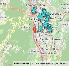 Mappa Tangenziale Ovest, 38121 Trento TN, Italia (1.6225)