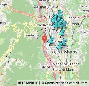 Mappa Tangenziale Ovest, 38121 Trento TN, Italia (1.64125)