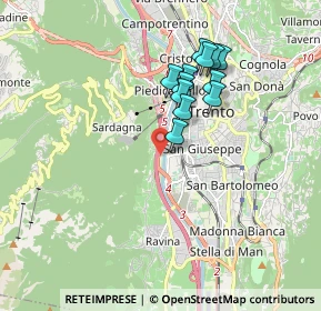 Mappa Tangenziale Ovest, 38121 Trento TN, Italia (1.48083)