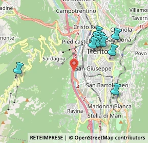 Mappa Tangenziale Ovest, 38121 Trento TN, Italia (1.93455)