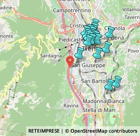 Mappa Tangenziale Ovest, 38121 Trento TN, Italia (1.763)