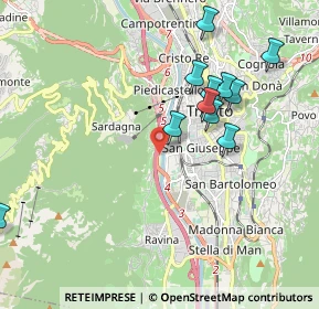 Mappa Tangenziale Ovest, 38121 Trento TN, Italia (1.98091)