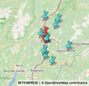 Mappa Tangenziale Ovest, 38121 Trento TN, Italia (9.64182)