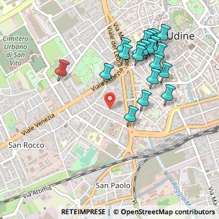 Mappa Via Gaeta, 33100 Udine UD, Italia (0.5255)