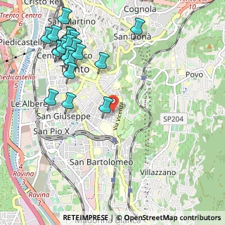 Mappa Via Aurelio Nicolodi, 38122 Trento TN, Italia (1.2795)
