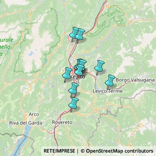 Mappa Via Aurelio Nicolodi, 38122 Trento TN, Italia (7.5375)