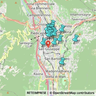 Mappa Via Vittorio Veneto, 38122 Trento TN, Italia (1.191)