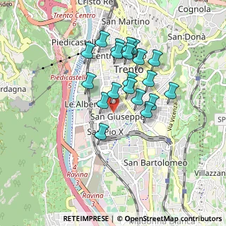Mappa Via Fratelli Bronzetti, 38122 Trento TN, Italia (0.7465)