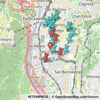Mappa Via Fratelli Bronzetti, 38122 Trento TN, Italia (0.7695)