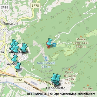 Mappa Strada Monte Lefre, 38059 Ivano-fracena TN, Italia (1.48696)