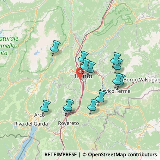 Mappa A22 Brennero - Modena, 38122 Trento TN, Italia (13.29692)