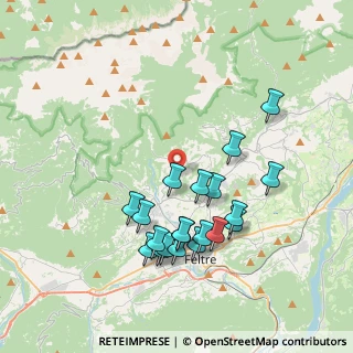 Mappa Via Cardenzan, 32032 Feltre BL, Italia (3.6435)