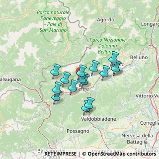 Mappa Via Cardenzan, 32032 Feltre BL, Italia (10.21133)