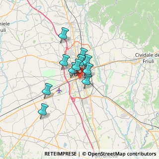 Mappa Via Montebello, 33100 Udine UD, Italia (4.34091)
