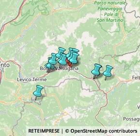 Mappa Strada della Baricata, 38059 Strigno TN, Italia (7.75643)
