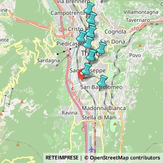 Mappa Via dei Muredei, 38123 Trento TN, Italia (1.87167)