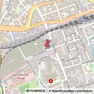 Mappa Via Calatafimi, 9, 33100 Udine, Udine (Friuli-Venezia Giulia)