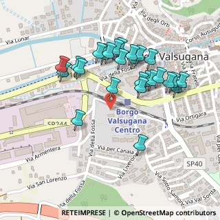Mappa Piazzale Francesco Bordignon Stazione Ferroviaria, 38051 Borgo Valsugana TN, Italia (0.22308)