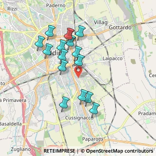 Mappa Via Aurelio Mistruzzi, 33100 Udine UD, Italia (1.7175)