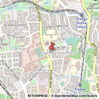Mappa Viale delle Robinie, 10, 38123 Trento, Trento (Trentino-Alto Adige)