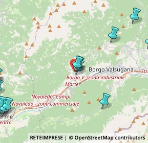 Mappa Via Don Francesco Meggio, 38050 Roncegno Terme TN, Italia (7.1405)