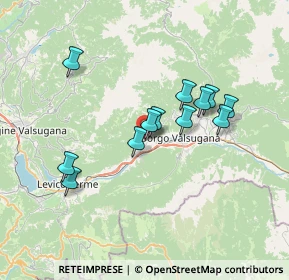 Mappa Via Don Francesco Meggio, 38050 Roncegno Terme TN, Italia (5.95667)