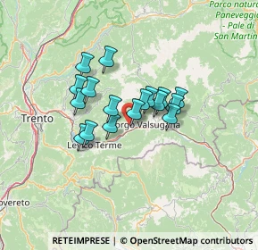 Mappa Via Don Francesco Meggio, 38050 Roncegno Terme TN, Italia (9.18706)