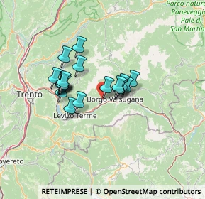 Mappa Via Don Francesco Meggio, 38050 Roncegno Terme TN, Italia (9.98)