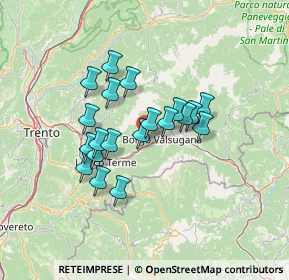 Mappa Via Don Francesco Meggio, 38050 Roncegno Terme TN, Italia (10.5885)