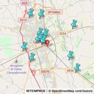 Mappa Via Capriva, 33100 Udine UD, Italia (3.59846)
