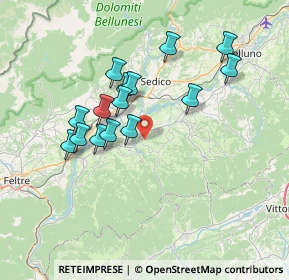 Mappa 32026 Borgo Valbelluna BL, Italia (6.34667)