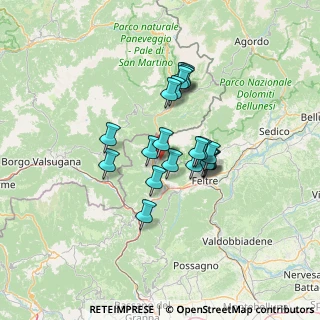 Mappa 32030 Sovramonte BL, Italia (9.8965)