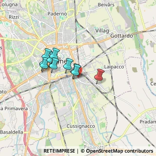 Mappa Via Monfalcone, 33100 Udine UD, Italia (1.33818)