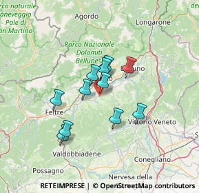 Mappa 32026 Mel BL, Italia (9.93636)