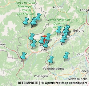 Mappa Via Vignui, 32032 Feltre BL, Italia (12.6695)