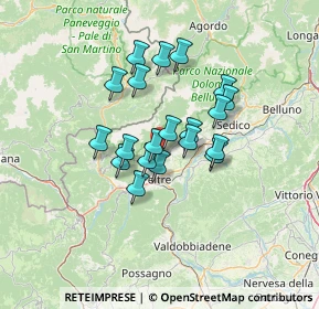 Mappa Via Vignui, 32032 Feltre BL, Italia (9.908)