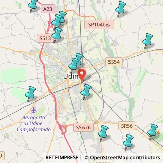 Mappa Via XXIII, 33100 Udine UD, Italia (5.84769)