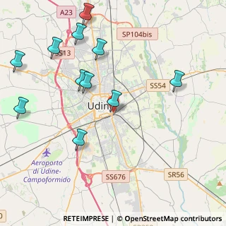 Mappa Via XXIII, 33100 Udine UD, Italia (4.79364)