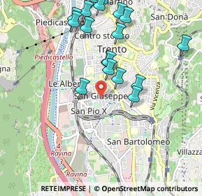 Mappa Via Giovanni e Tina Lorenzoni, 38122 Trento TN, Italia (1.138)