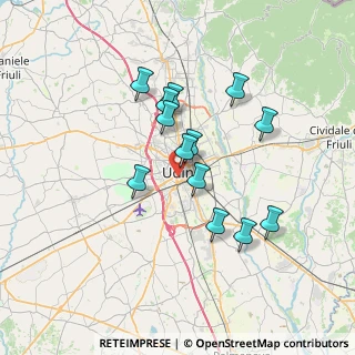 Mappa Via Antonio Andreuzzi, 33100 Udine UD, Italia (5.90769)