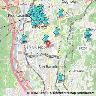 Mappa Via Sant'Antonio, 38122 Trento TN, Italia (1.2785)