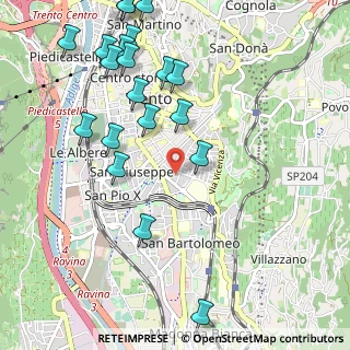 Mappa Via Sant'Antonio, 38122 Trento TN, Italia (1.256)