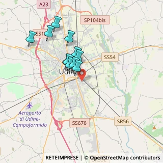 Mappa Via Pradamano, 33100 Udine UD, Italia (3.07364)